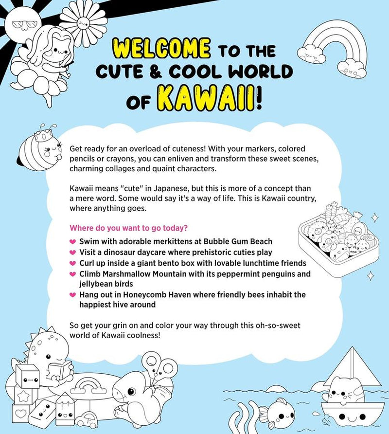The Super Kawaii Coloring Book: Create Your Own Colorful World of Cuteness (Abbie Quirk)-Children’s interactive and activity books and kits-買書書 BuyBookBook