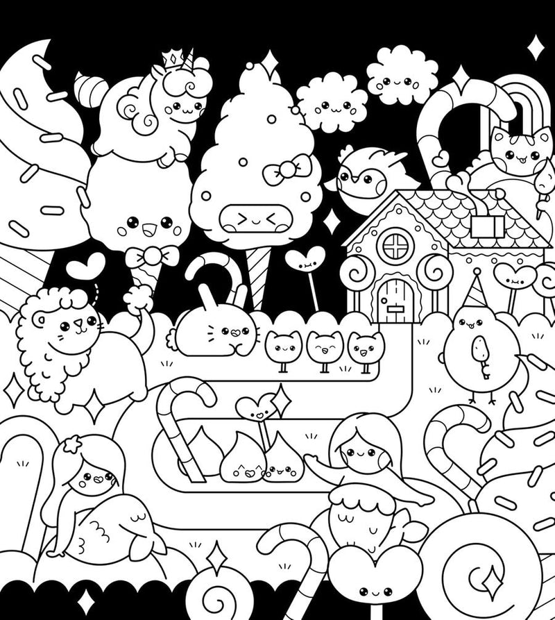 The Super Kawaii Coloring Book: Create Your Own Colorful World of Cuteness (Abbie Quirk)-Children’s interactive and activity books and kits-買書書 BuyBookBook