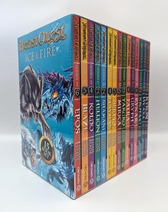 Beast Quest Ice and Fire (15 Books) (Adam Blade)-Children's / Teenage fiction: Fantasy-買書書 BuyBookBook