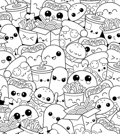 The Super Kawaii Coloring Book: Create Your Own Colorful World of Cuteness (Abbie Quirk)-Children’s interactive and activity books and kits-買書書 BuyBookBook