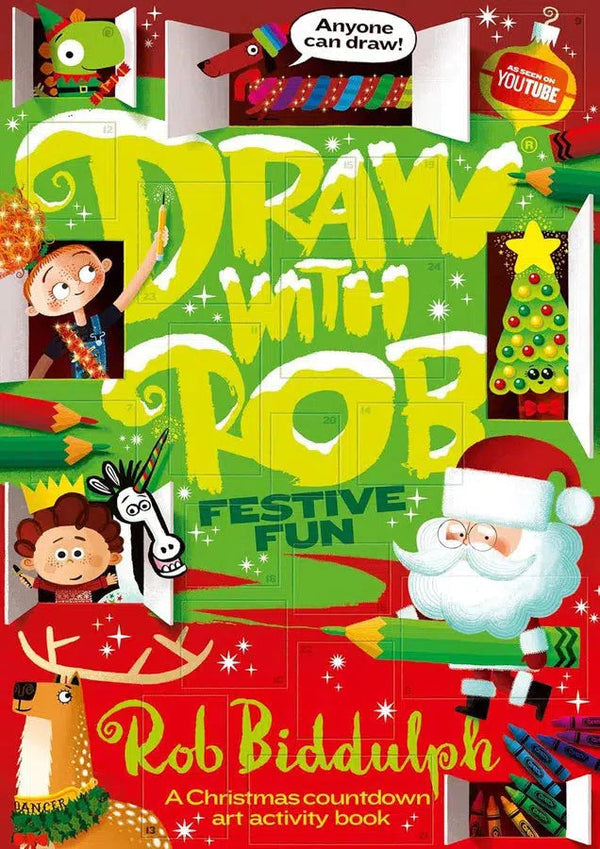 Draw With Rob: Festive Fun (Rob Biddulph)-Children’s / Teenage general interest: Practical art, drawing, painting, photography-買書書 BuyBookBook