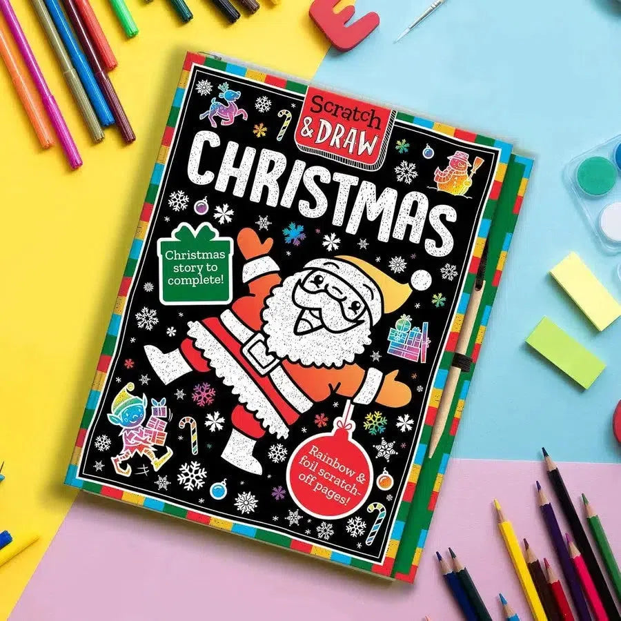 Scratch and Draw Christmas (Scratch Art Activity Book) (Kit Elliot)