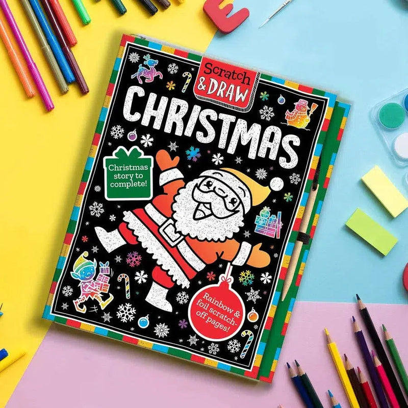 Scratch and Draw Christmas (Scratch Art Activity Book) (Kit Elliot)