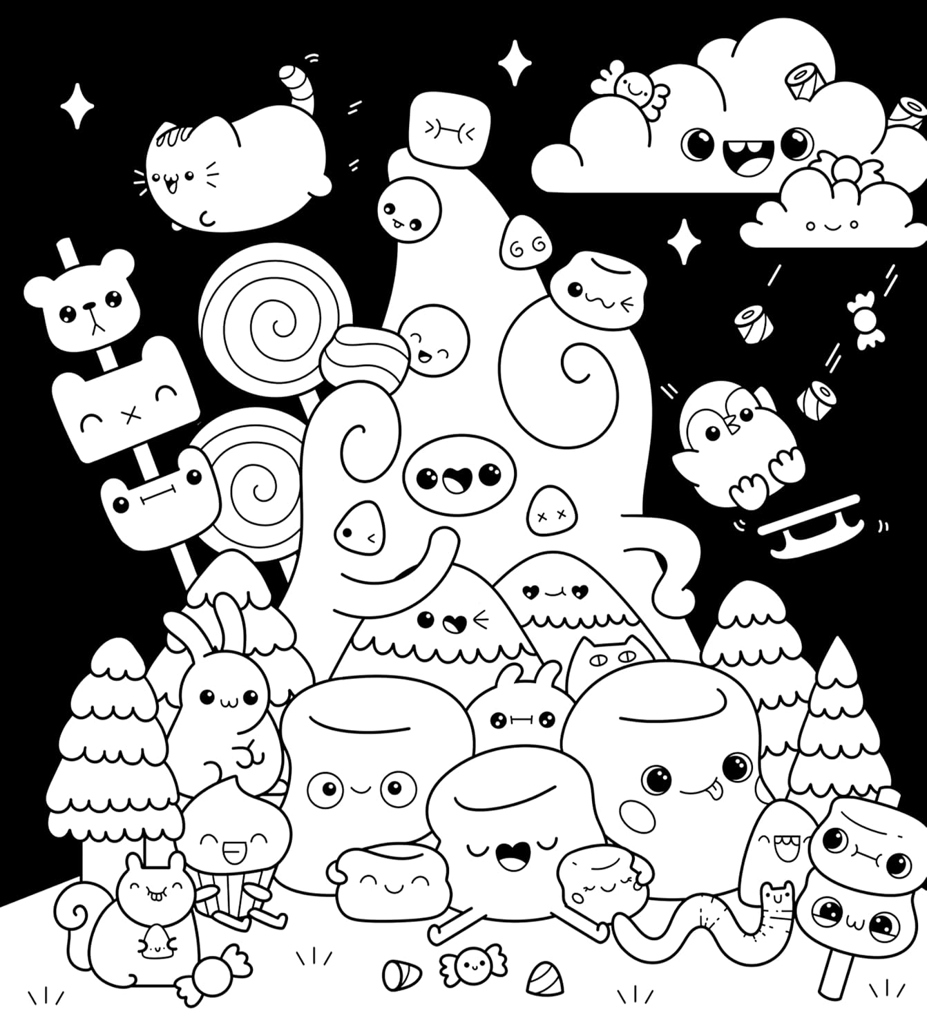 The Super Kawaii Coloring Book: Create Your Own Colorful World of Cuteness (Abbie Quirk)-Children’s interactive and activity books and kits-買書書 BuyBookBook