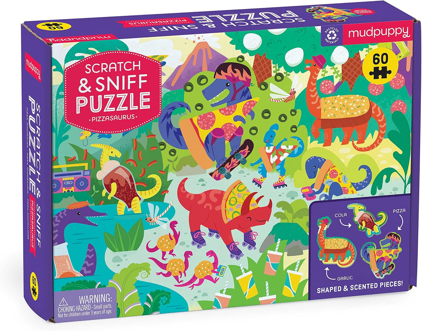 Pizzasaurus 60 Piece Scratch & Sniff Puzzle