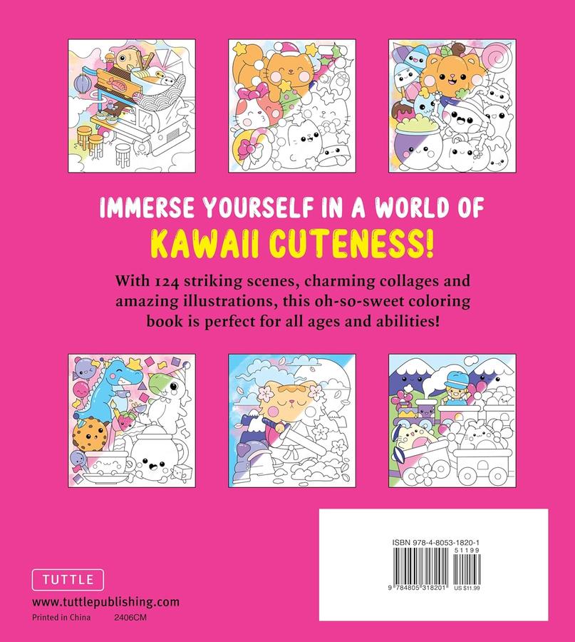 The Super Kawaii Coloring Book: Create Your Own Colorful World of Cuteness (Abbie Quirk)-Children’s interactive and activity books and kits-買書書 BuyBookBook