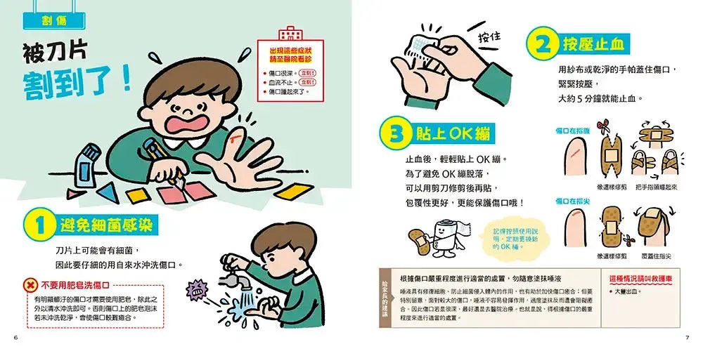 受傷了，我不怕！（21個親子必學急救護理法）-Children’s / Teenage general interest: General knowledge and interesting facts-買書書 BuyBookBook