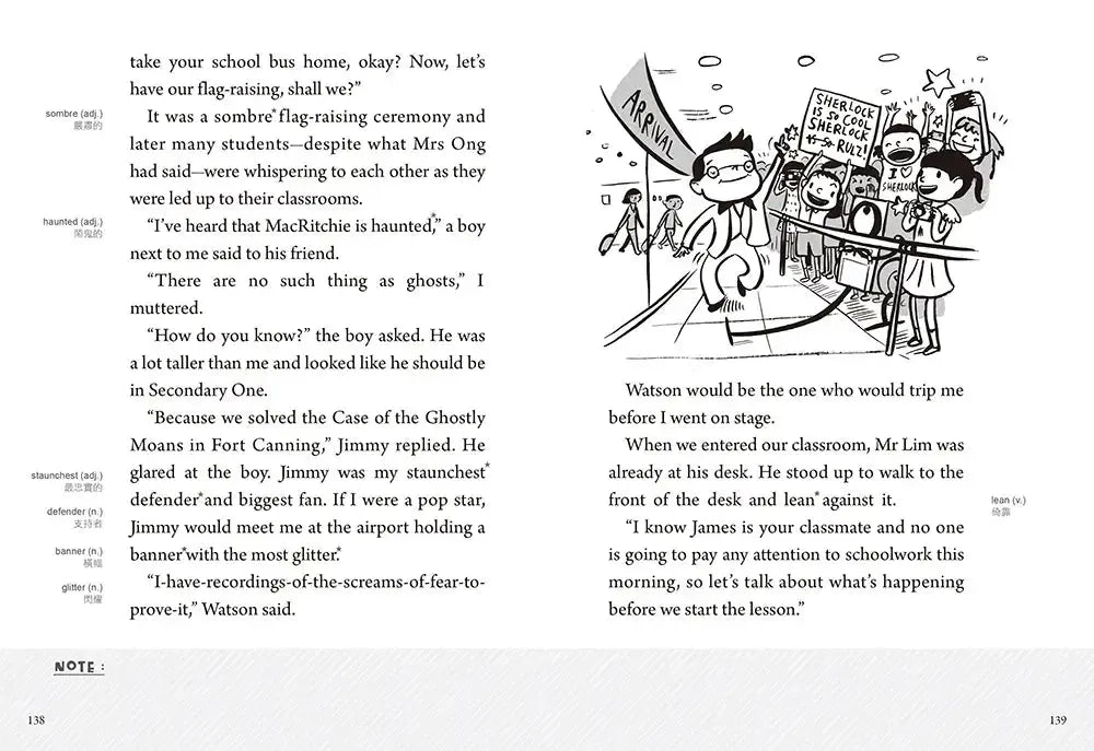 夏洛克與花生6：天才少年憑空消失之謎【邪惡主謀的挑戰書〈上〉】（看推理學英語，中英雙語偵探小說，附英語有聲小說QR Code）-Children’s / Teenage fiction: Crime and mystery fiction-買書書 BuyBookBook