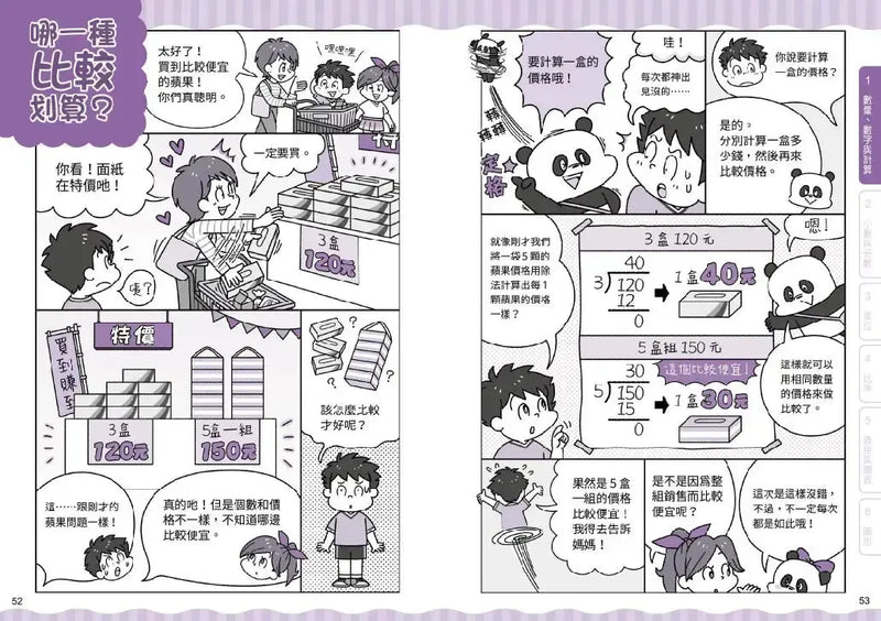 看漫畫秒懂小學數學：四則運算、小數與分數、單位、比率、表格與圖表、圖形-Graphic novels/ Comic books/ Manga/ Cartoons-買書書 BuyBookBook