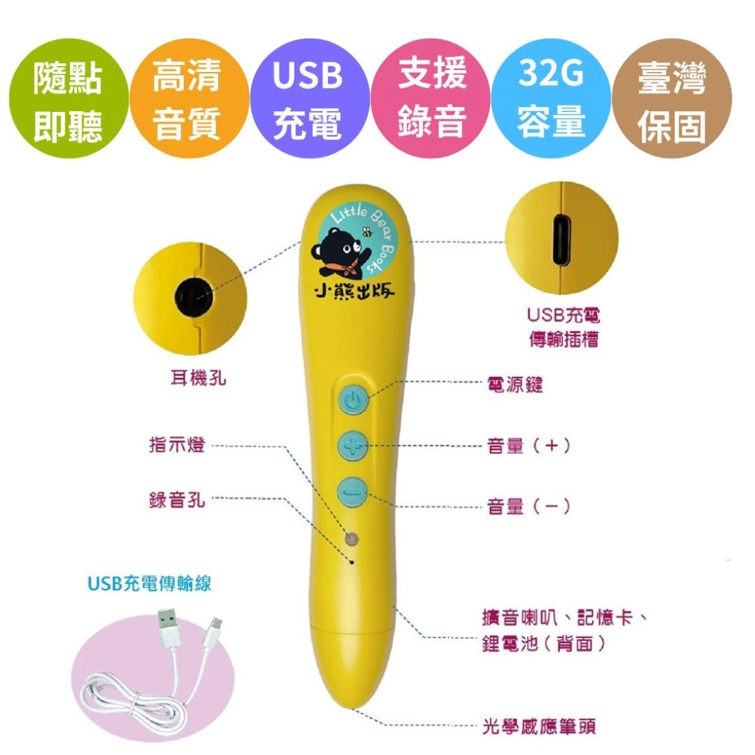 [小熊點讀系列] 小熊點讀錄音筆 平裝書 Paperback