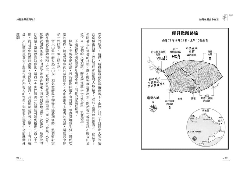 如何在歷史中存活：如何跑得比暴龍快、逃離龐貝城、離開鐵達尼號，並在歷史上最致命的各種災難中活下來？-非故事: 歷史戰爭 History & War-買書書 BuyBookBook