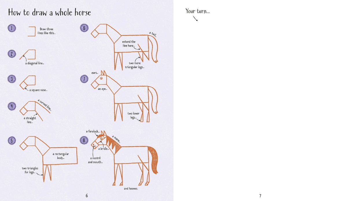 Step-by-step Drawing Horses and Ponies interior 1 (ISBN 9781474933780) [onix-asset:cf4bb354b57bd8520dcf02df29626d53eb80e958ed7f98c953036d228b9d11cd]