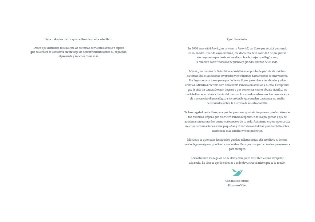 Abuelo, ¿me cuentas tu historia? (Edición oficial) / Grandpa Tell Me (Official Edition) interior 1 (ISBN 9788401022968) [onix:120b4cae16f6f76247e3b714bac42036]