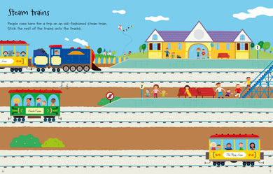 First Sticker Book Trains interior 1 (ISBN 9781409551553) [onix-asset:a3014e23735110b841f9fadc4bc85d2d881ed615cf33378f25765e5ada82d1db]