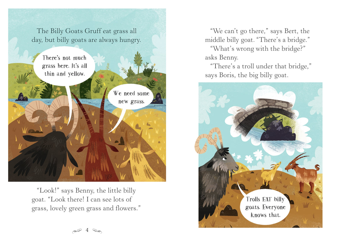 The Three Billy Goats interior 1 (ISBN 9781474959896) [onix-asset:622385e9558da68e311fcc20d078399c469d27962a9dea1973cf7b24d270ab79]