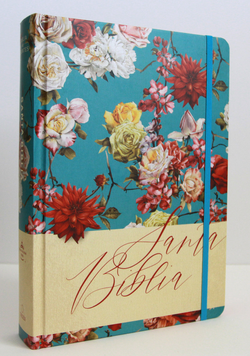 Biblia de Apuntes RVR 1960 Tapa dura, Azul celeste con flores (Edición cantos pintados) / Spanish Journaling Bible RVR 1960 Hardcover Light Blue with Flowers interior 4 (ISBN 9798890982278) [onix:94752bd5a8b5e79d88c7cc78e1d6b57a]
