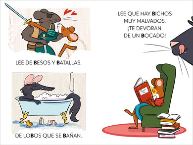 Una biblioteca, mil libros y la ratona Berta en peligro. Aprende a leer con MAYÚSCULAS / A Library, a Thousand Books, and Berta the Mouse in Danger interior 3 (ISBN 9788448869359) [onix:815aa41edf9648af2cd9bd5b2c50e6f5]