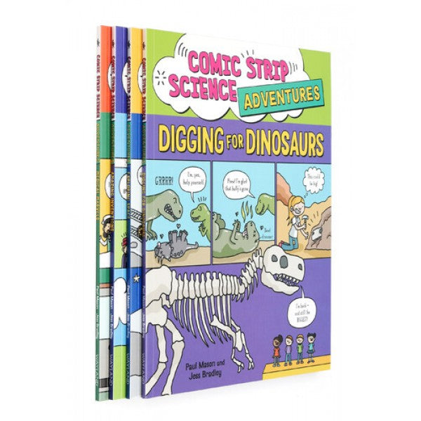 Comic Strip Science Adventures Boxed Set (4 Books)-Children's / teenage educational-買書書 BuyBookBook