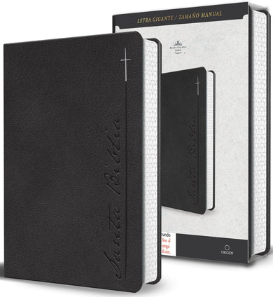 Biblia RVR 1960 Letra gigante, símil piel, gris (Edición cantos pintados) / Spanish Bible RVR 1960 Giant Print Handy Size Leathersoft Gray with cross cover (ISBN 9798890982216) [onix:92960abc4bb07dd56d0d5bec27addc6a]