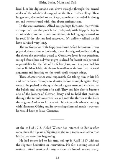 Hitler, Stalin, Mum and Dad: A Sunday Times Bestselling Family Memoir of Miraculous Survival (Daniel Finkelstein)-Fiction: 歷史故事 Historical-買書書 BuyBookBook