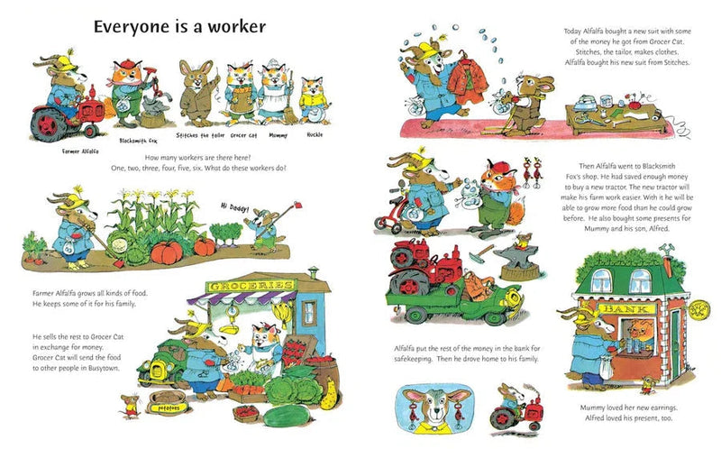 Richard Scarry's What Do People Do All Day?-Children’s / Teenage fiction: Nature and animal stories-買書書 BuyBookBook