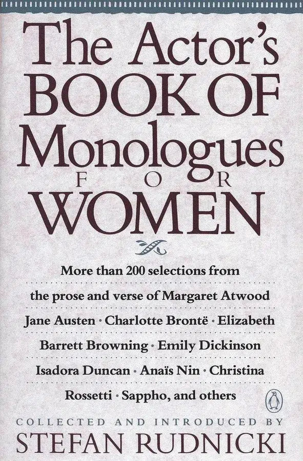 The Actor's Book of Monologues for Women-Film/ television/ radio and performing arts-買書書 BuyBookBook