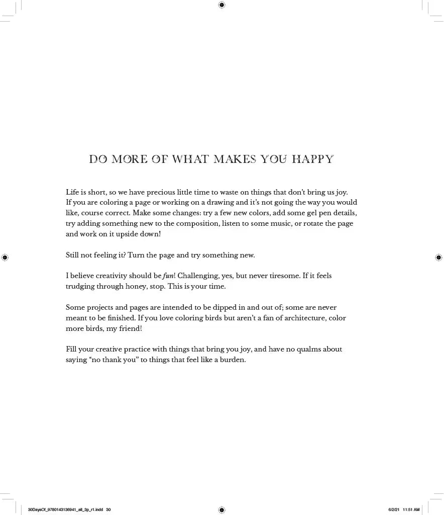 30 Days of Creativity US - Paperback / softback