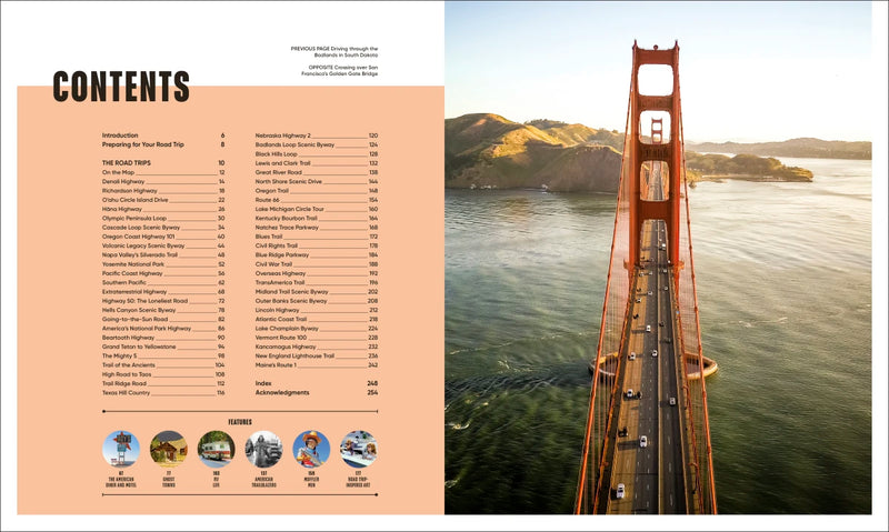 Road Trips in the USA US - Hardback