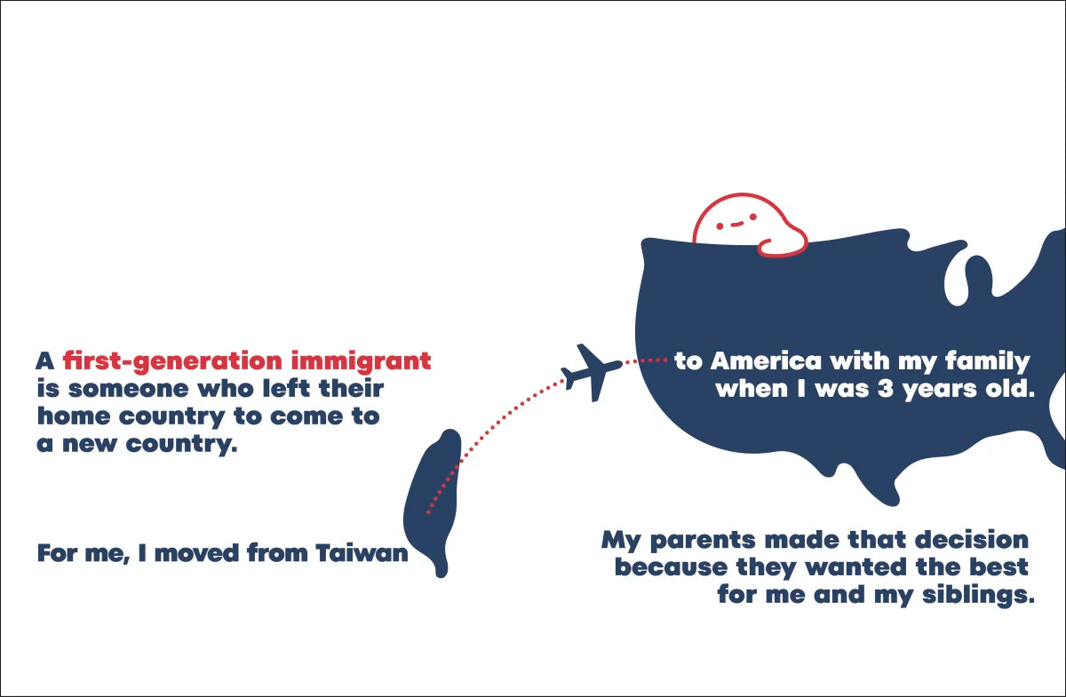 A Kids Book About First Generation Immigrants US - Hardback