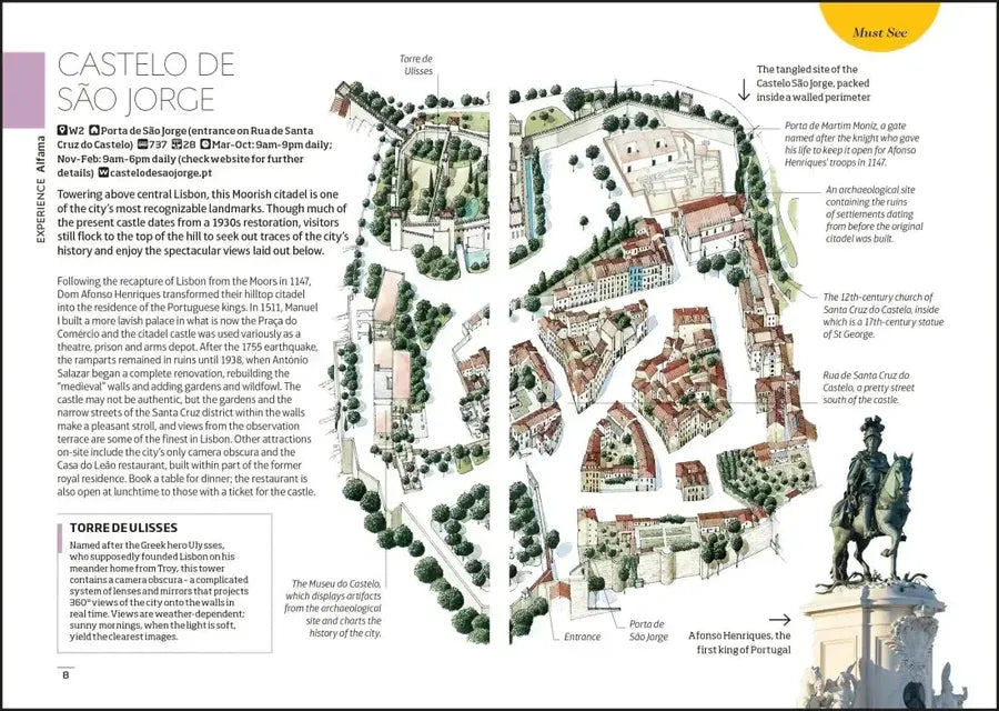 DK Lisbon Mini Map and Guide US - Paperback / softback