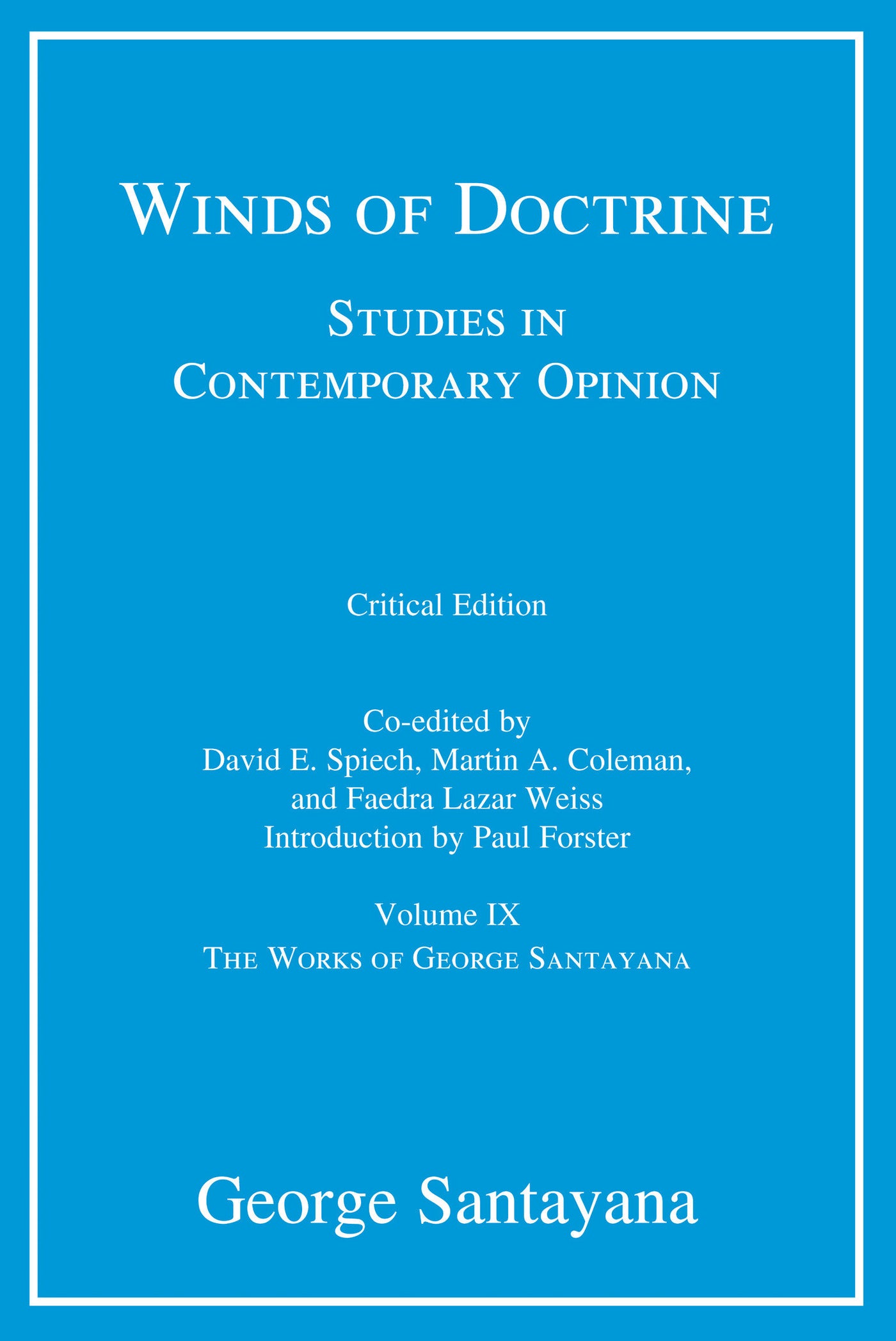Winds of Doctrine, critical edition, Volume 9-Philosophy-買書書 BuyBookBook