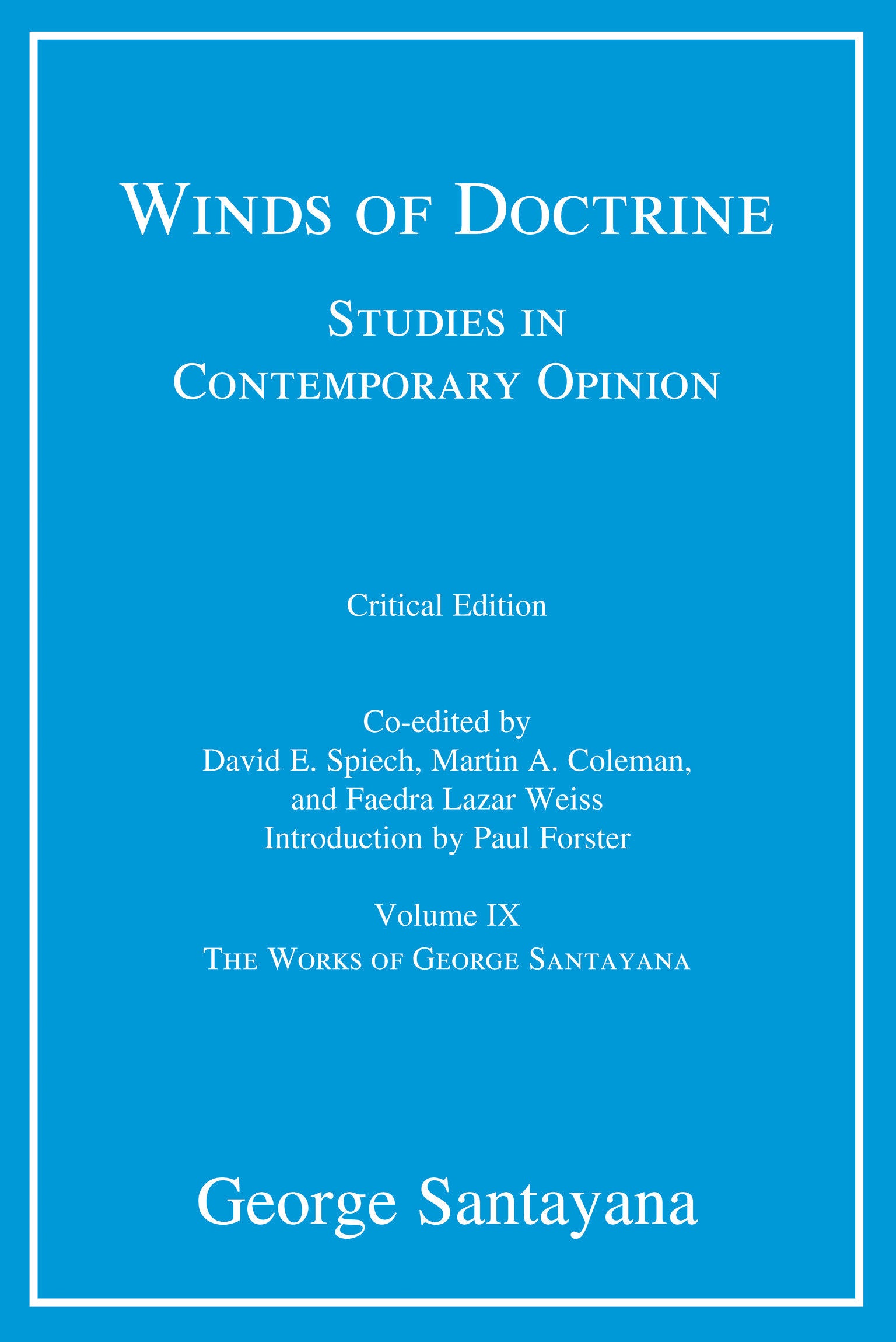 Winds of Doctrine, critical edition, Volume 9-Philosophy-買書書 BuyBookBook