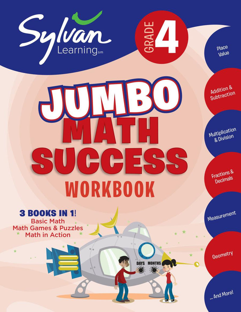 4th Grade Jumbo Math Success Workbook-Children’s / Teenage general interest: Science and technology-買書書 BuyBookBook
