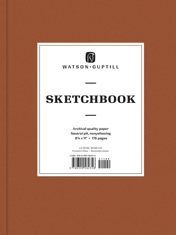 Large Sketchbook (Chestnut Brown)-Art: general-買書書 BuyBookBook