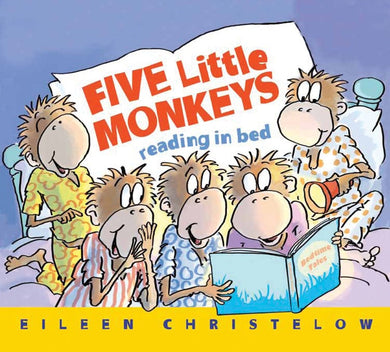 Five Little Monkeys Reading in Bed Board Book-Children’s picture books-買書書 BuyBookBook