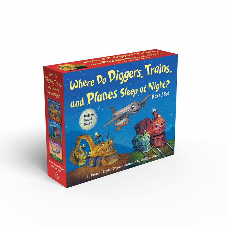 Where Do Diggers, Trains, and Planes Sleep at Night? Board Book Boxed Set-Children’s / Teenage fiction: General and modern fiction-買書書 BuyBookBook