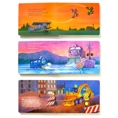 Where Do Diggers, Trains, and Planes Sleep at Night? Board Book Boxed Set US - Multiple-component retail product, boxed