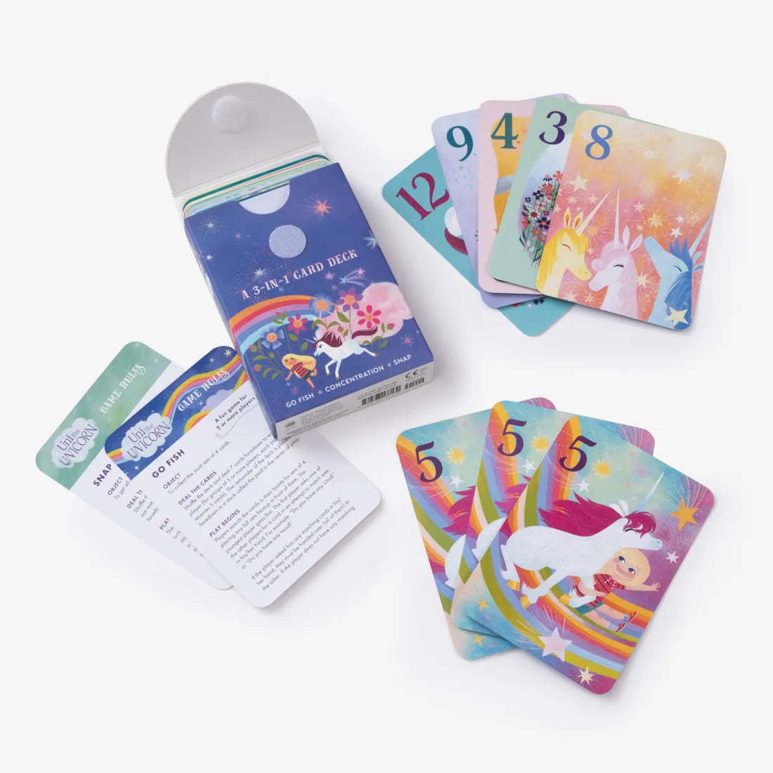 Uni the Unicorn: A 3-in-1 Card Deck US - Game