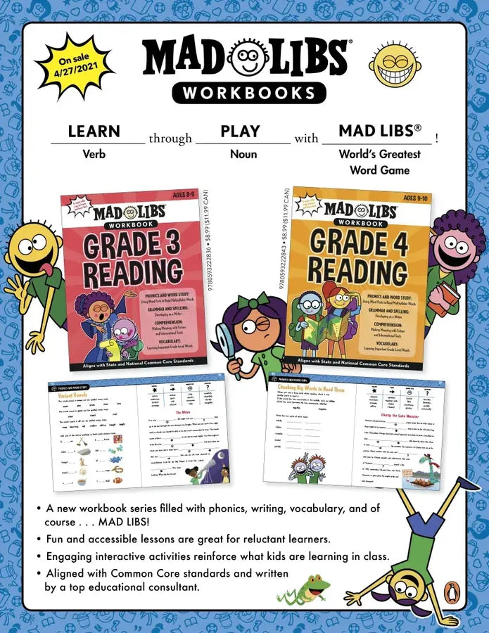 Mad Libs Workbook: Grade 3 Reading US - Paperback / softback
