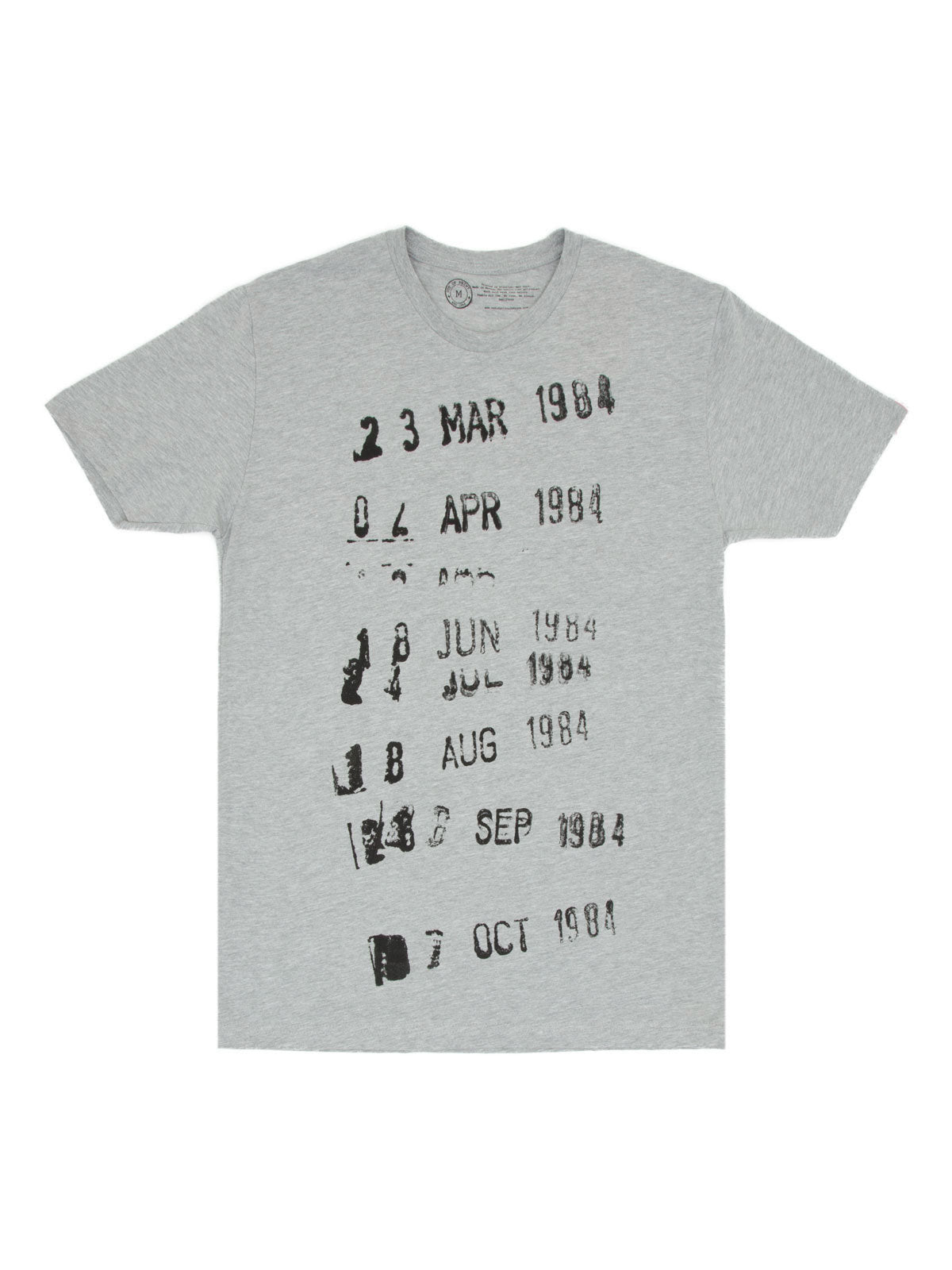 Library Card Stamp (Gray) Unisex T-Shirt Large