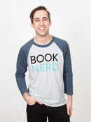Book Nerd Unisex 3/4 Sleeve Raglan Medium