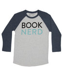 Book Nerd Unisex 3/4 Sleeve Raglan X-Large-Lifestyle and Leisure-買書書 BuyBookBook