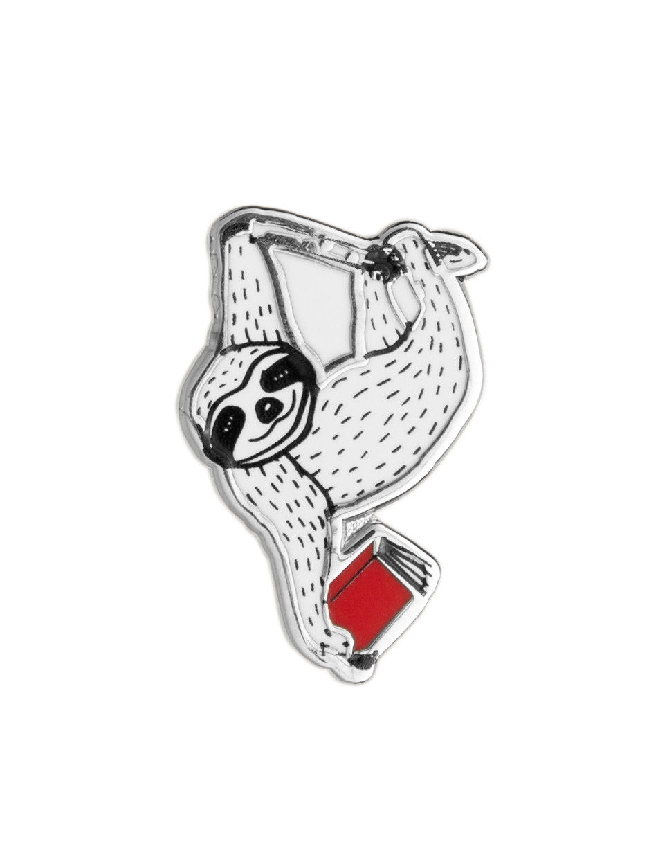Book Sloth Enamel Pin-Lifestyle and Leisure-買書書 BuyBookBook
