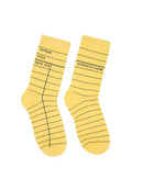 Library Card (Yellow) Socks - Large-Lifestyle and Leisure-買書書 BuyBookBook