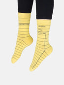 Library Card (Yellow) Socks - Large US - Other apparel