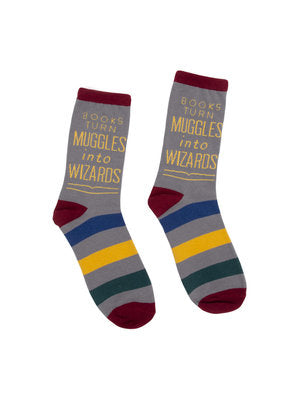 Books Turn Muggles into Wizards Socks - Small-Lifestyle and Leisure-買書書 BuyBookBook