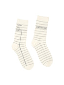 Library Card (White) Socks - Large-Lifestyle and Leisure-買書書 BuyBookBook
