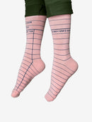 Library Card (Pink) Socks - Small US - Other apparel