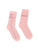 Library Card (Pink) Socks - Large-Lifestyle and Leisure-買書書 BuyBookBook