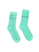 Library Card (Mint Green) Socks - Large-Lifestyle and Leisure-買書書 BuyBookBook